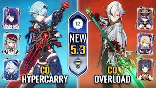 C0 Eula Hypercarry & C0 Arlecchino Overload Team Spiral Abyss 5.3 Genshin Impact