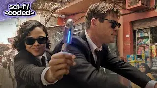 men in black: international (2019) &ndash; agent m & agent h escape on a hoverbike