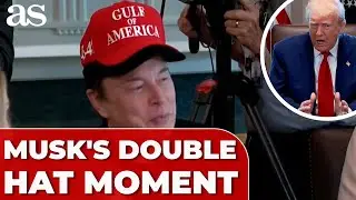 Trump and Musk's COMICAL INTERACTION over DOUBLE HATS STEALS CABINET MEETING