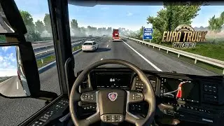 Euro Truck Simulator 2 | Scania Truck POV Drive | Realistic Simulator Gameplay
