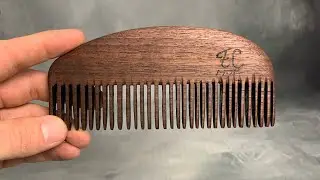 Black Walnut Comb - wood working a wooden beard comb