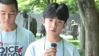 KCC2G 2023 Intern John Kim being Voice for Freedom for North Korea Human Rights