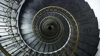 Hypnosis spiral dark stairs loop 60 mins silent HD