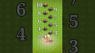 All levels Giant Cannon Vs Spiky ball #clashofclans #cocclangames #gamingchannel #youtube #shorts