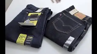 Джинсы Levi's 505 и Wrangler 47 сравнение, замеры | Jeans Levi's Wrangler regular fit