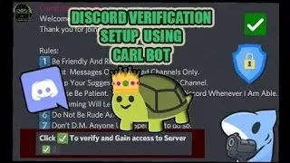 Make Discord VERIFICATION System using Carl-Bot | Reaction Role Verify Using Carl-Bot| Full Tutorial