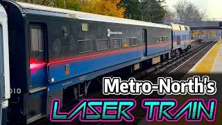⁴ᴷ⁶⁰ Metro-North's LASER TRAIN Rail Cleaner on the Move!
