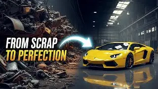From Scrap to Perfection | Building a Yellow Lamborghini from Factory Waste