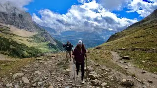 Grinnell Glacier Overlook from Logan Pass via the Highline Trail in Montana's Glacier National Park