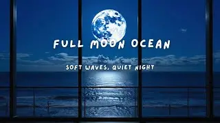 Moonlit Ocean Window Ambience | Night Lo-Fi for Deep Focus & Calm Sleep