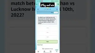 Amazon T20 week quiz answers to win 30000 balance for 16/04/2022