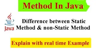 What is static and non-static method In Java | Explain with complete Code Base | @JavaMind Techie
