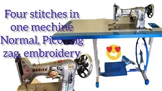 Naziya 😱 4 stitches sewing machine 🪡(normal,pico,zig zag, embroidery) @legendcollections2025