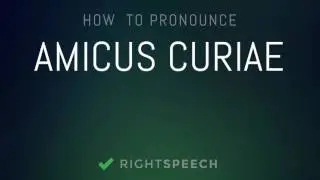 Amicus Curiae - How to pronounce Amicus Curiae