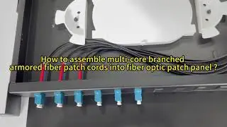 How to assemble multi-core branched armored fiber patch cords into fiber optic patch panel ? #ftth