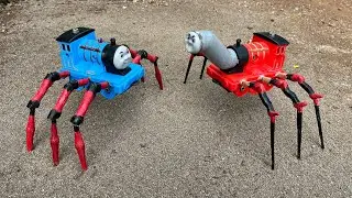 merakit thomas eater, thomas monster spider dan thomas ghost train