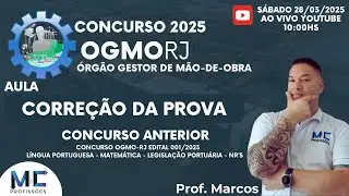 Concurso OGMO-RJ - Corre&ccedil;&atilde;o da Prova!