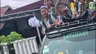 KONVOI KELILING KOTA ,ATAS KEMANANGAN NYA NUQIEN FC MERAIH JUARA 1#ligasantri #mediapondok