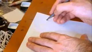 Preparing the reed-pen and ink for Persian calligraphy