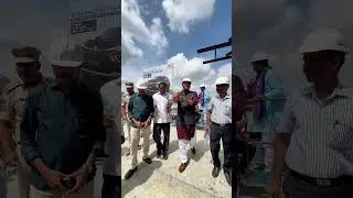 Reviewed the progress of Uppal Flyover works today & directed officials to ensure timely completion