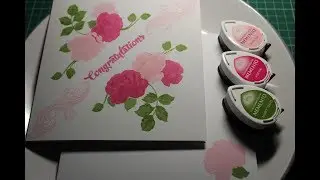 Rosy Congratulations Card for #CTD451 with Altenew Vintage Roses