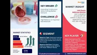 UAE Plastic Additives Market Share, Trends & Growth 2030: MarkNtel Advisors