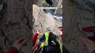 Most scary Jump i ever did into a river🔥! #cliffdive #outdoor #adventure #canyoning