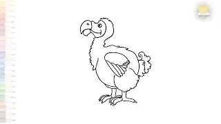 Dodo bird easy drawing | Outline sketches arts | How to draw A Dodo step by step | #artjanag