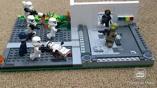 First Order attack on D&rsquo;Qar MOC. Intergalactic Bricks MOC contest