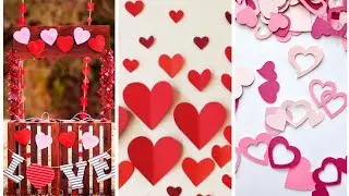 Simple Hack for cutting out Perfect paper Heart Shapes!❤️❤️ Valentine's Day Decorations with Paper