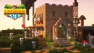 Building a Cute Amethyst Shop | Minecraft Survival | Neighbors SMP #4
