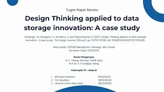 Design Thinking applied to data storage innovation: A case study