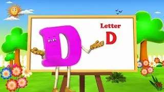 Letter D Song - 3D Animation Learning English Alphabet ABC song for children
