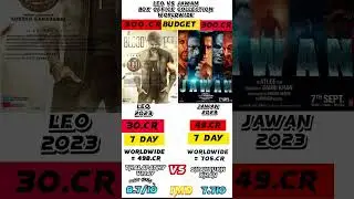 7 day box office collection leo vs jawan #leo #jawan #vijay #srk #youtubeshorts #shorts
