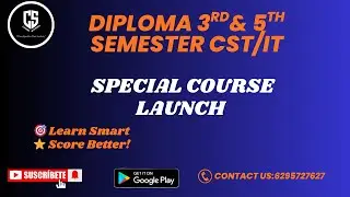 🚀 Diploma CST/IT 3rd & 5th Semester Special Course Launch _By CS Learning with Rumpa #wbscte
