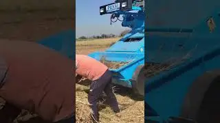 Punni Tractor Mounted Combine Harvester With Straw Making Facility || #combine #youtube #shots