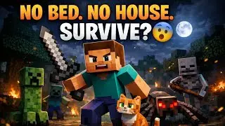 I Took a Challenge to Not Sleep at Night & Guard My Village | #minecraft Survival