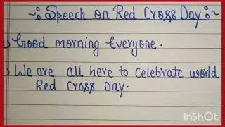 Speech on red cross in english #/ Red cross par 10 lines in english #/