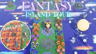 OUT OF THIS WORLD FANTASY Island Tour with a VOLCANO! (Valkyrie) - Animal Crossing New Horizons