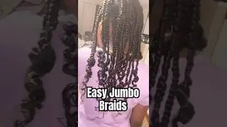 #blackhairstyles #jumbobraids #rubberbandmethod #beginnerfriendly
