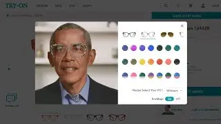 Eyeglasses 3D Model, Tinted Lenses, Live Try-on (Desktop Version)
