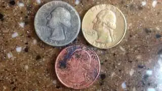 How to Turn a silver quarter into a Gold quarter