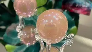 Rose Aura Quartz Sphere