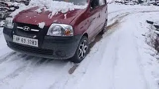 santro off road driving in snow ❄ #snow #santro #offroad #viral #reels