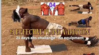 13 effective plank variations | 21 days abs challenge - no repetition - no equipment