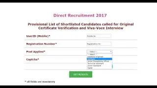 TNHB Provisional List of Shortlisted Candidates called for Original CV /Viva-Voce Interview
