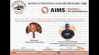 How to Secure the AIMS fully funded Scholarship