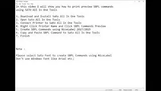 SBPL Command Preview Before Printing Labels to Sato Printer