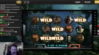 Jurassic park slot - big bonus win on high bets