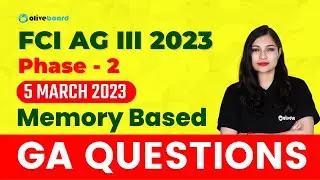 GA Question Asked in FCI AG 3 Phase 2 2023 || FCI AG 3 Mains GA Memory Based Questions 2023